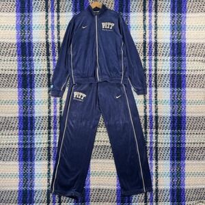 Vintage Nike University of Pittsburgh Panthers basketball warmup set blue velour